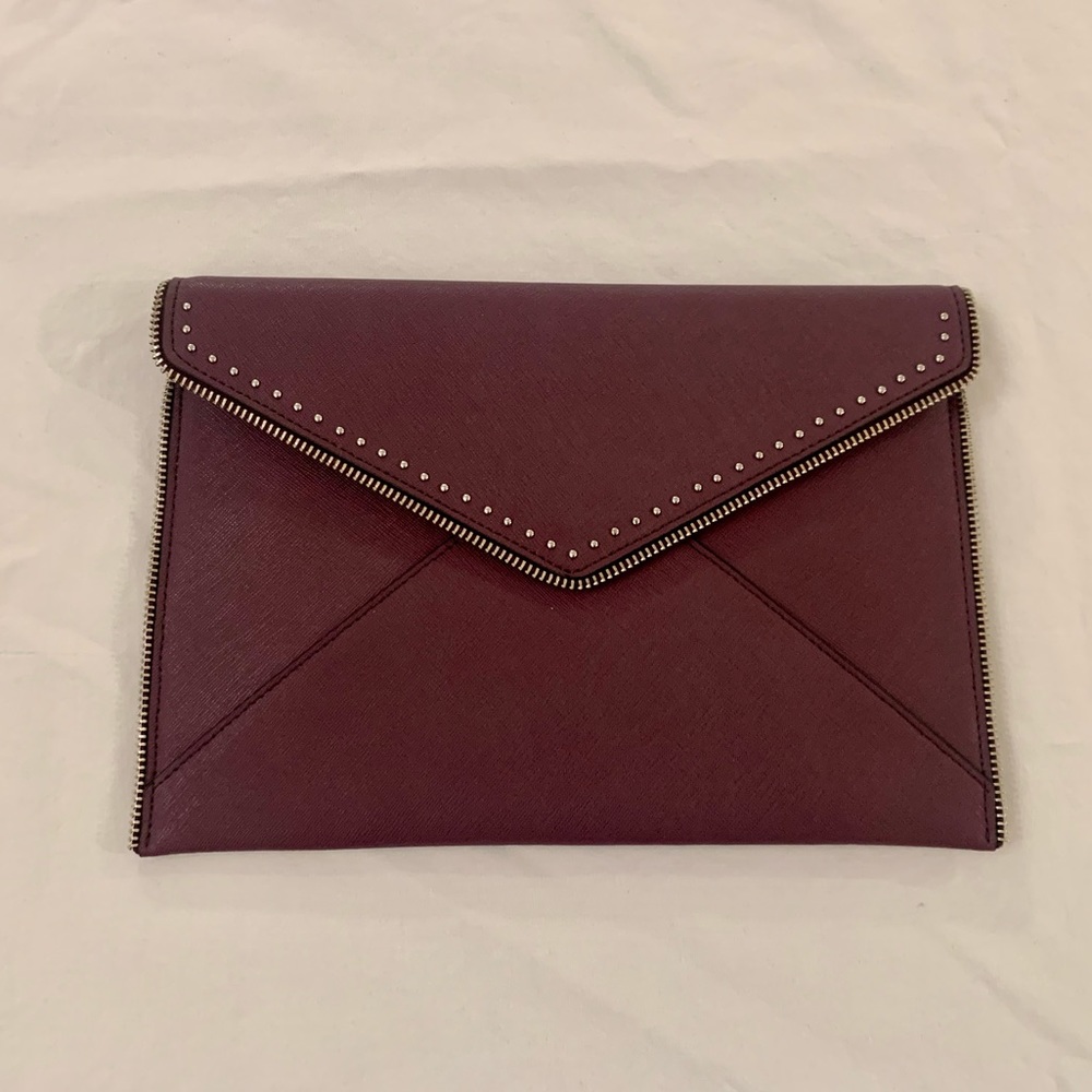 NWT Purple Rebecca Minkoff Leo Envelope Clutch!